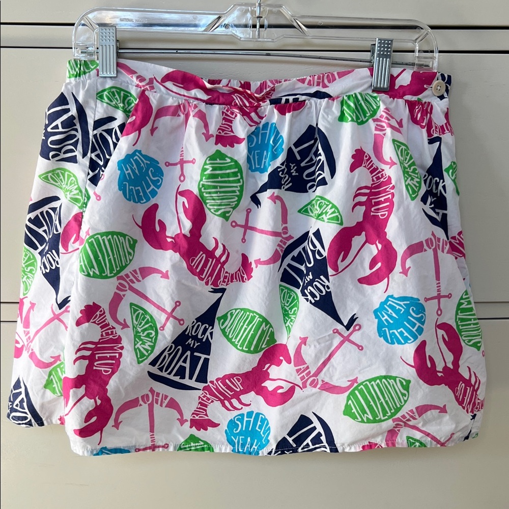 Lilly Pulitzer “butter me cup” mini skirt medium
